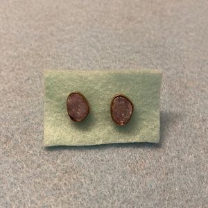 STELLA & DOT druzy stone stud earrings